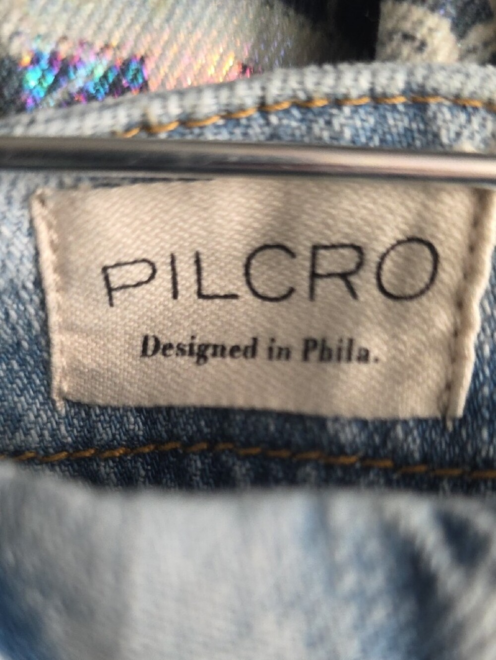 Pilcro Light Blue Wide-Leg Jeans with Patch Heart Detail - Picture 5 of 7